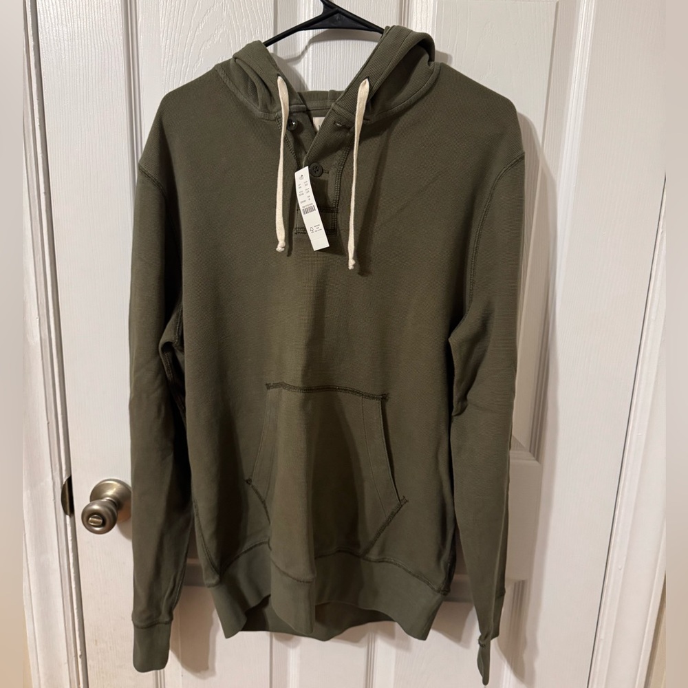 NWT J.Crew 100% Cotton Hoodie- Men’s Medium